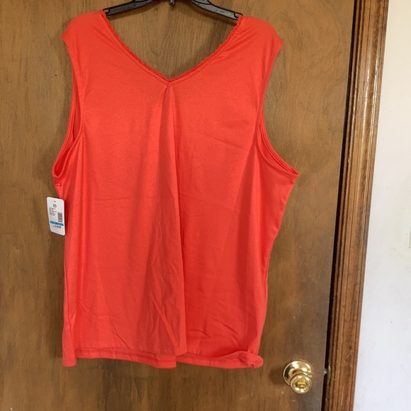 Emily Daniels sleeveless tank top v neck w crochet trim top size 2X - Picture 7 of 16